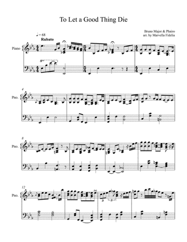 To Let A Good Thing Die (arr. Marvella Fidelia)