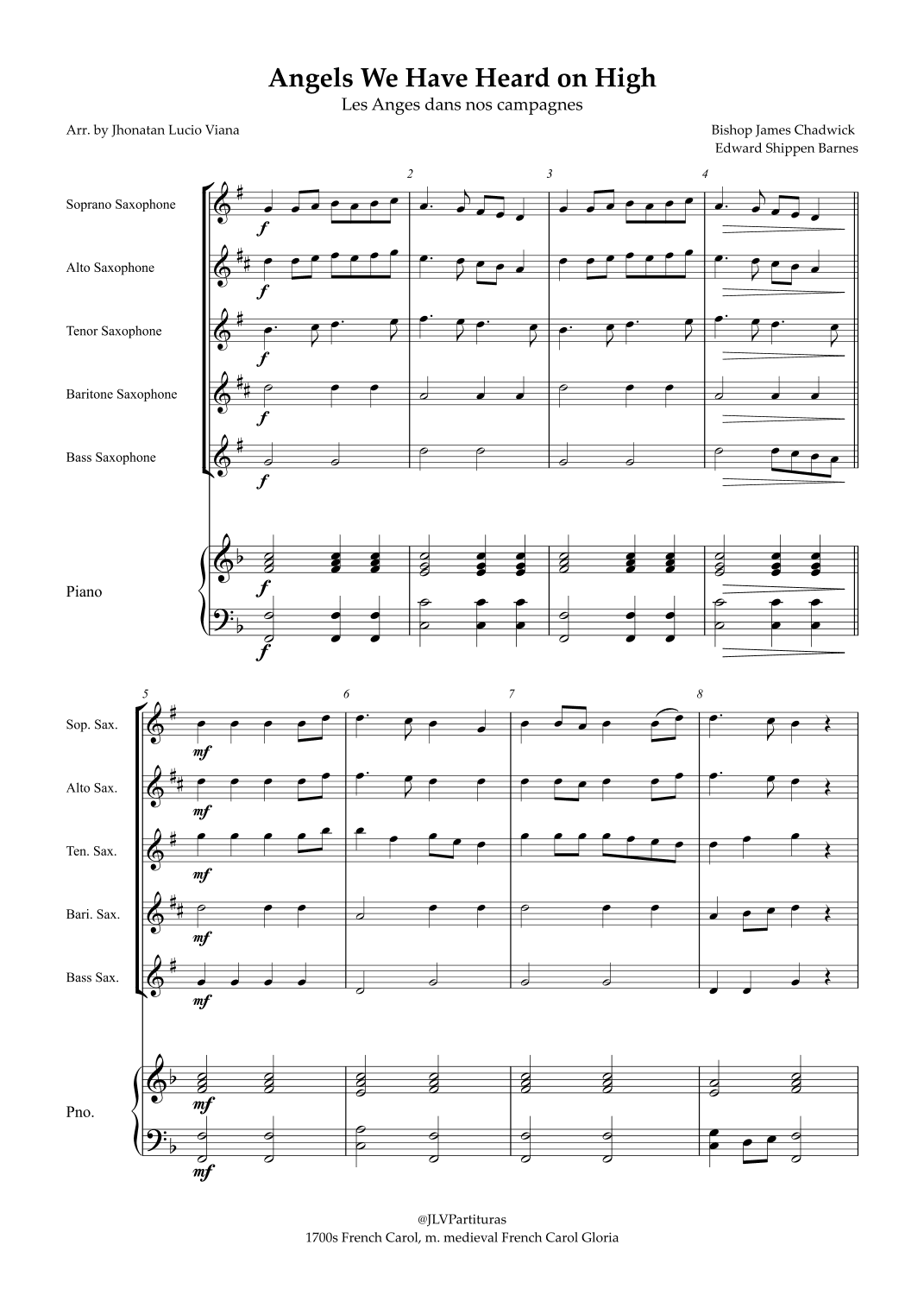 Angels We Have Heard on High (arr. Jhonatan Lucio Viana)