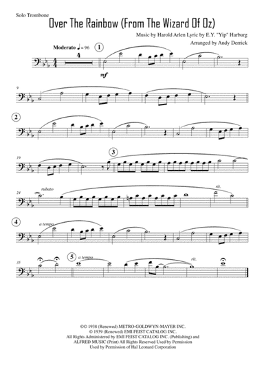 Over The Rainbow (from The Wizard Of Oz) (arr. Andy Derrick)