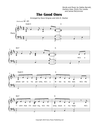 The Good Ones (arr. Dave Gingras and John E. Dosher)