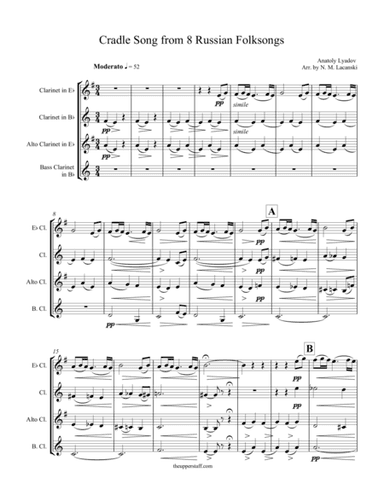 8 Russian Folksongs Cradle Song (arr. Nick Lacanski)