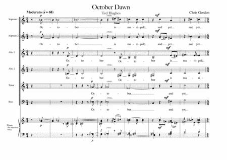 October Dawn - Choral Song (SSAATB)