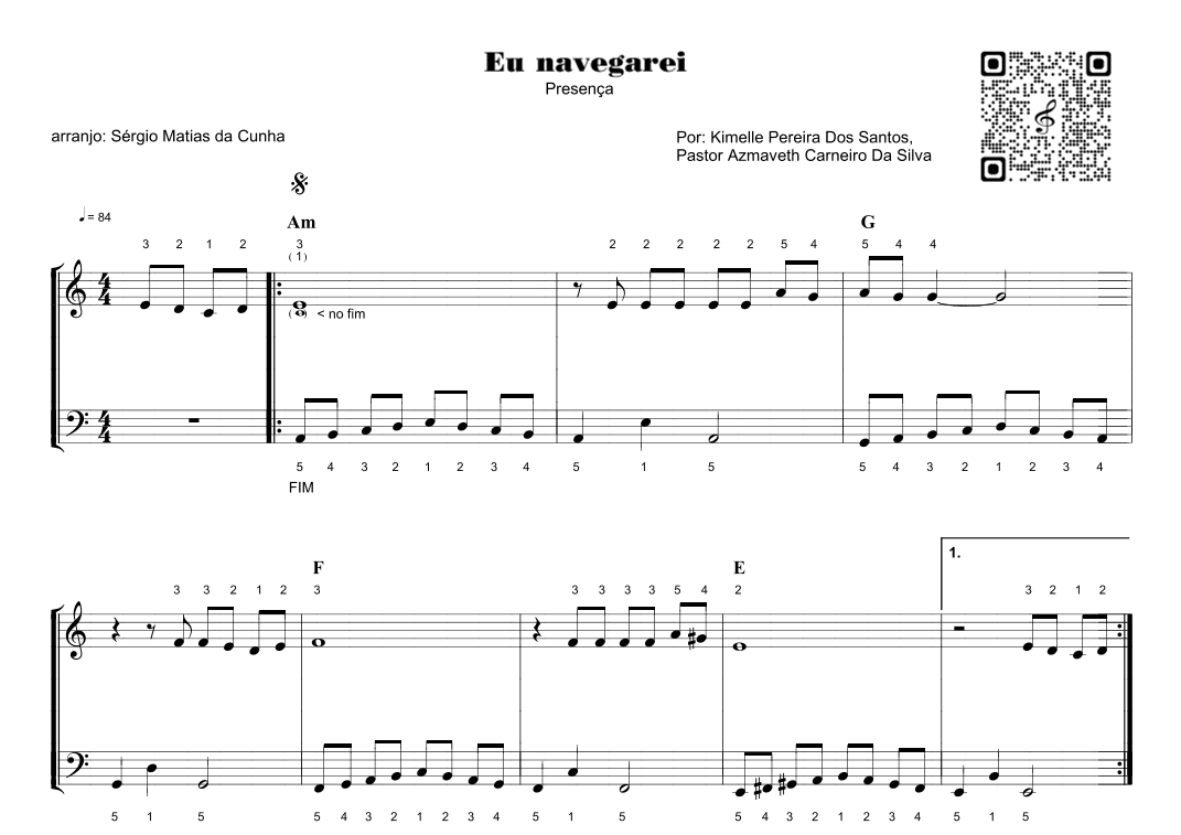 Presenca (citacao: Eu Navegarei) (arr. Sérgio Matias da Cunha)