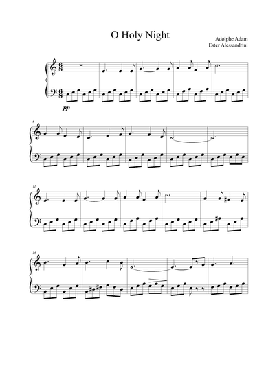 O Holy Night. Piano (arr. Ester Alessandrini)