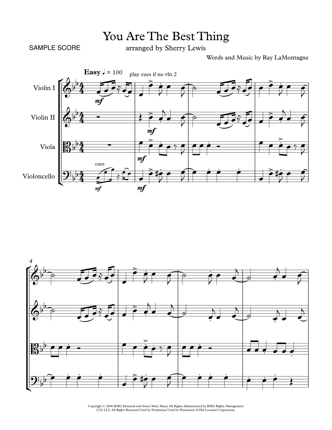 You Are The Best Thing (arr. Sherry Lewis)