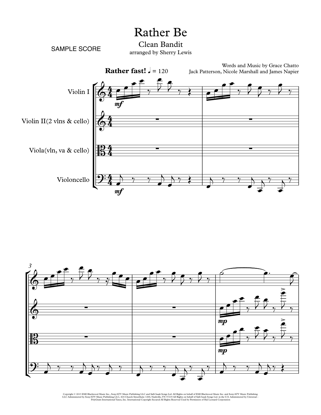Rather Be (arr. Sherry Lewis Publishing)