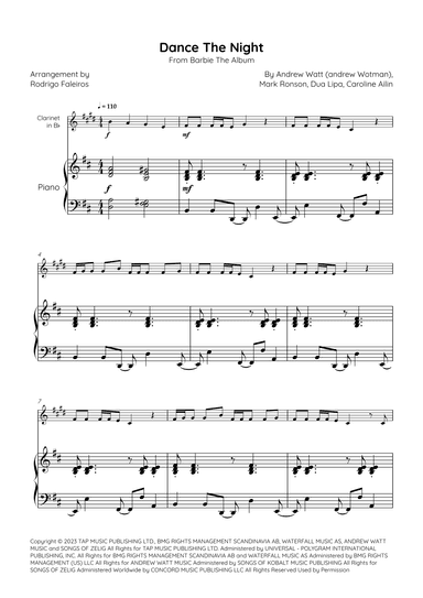 Dance The Night (arr. Rodrigo Faleiros)