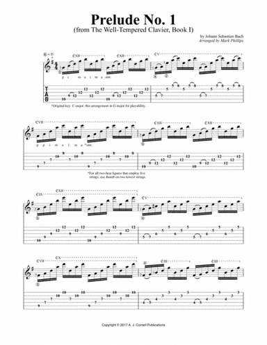 Prelude No. 1 (from The Well-Tempered Clavier, Book I) (arr. Mark Phillips)