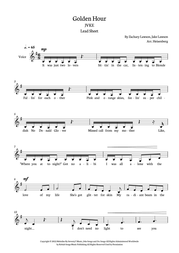 Golden Hour (arr. Heisenberg)