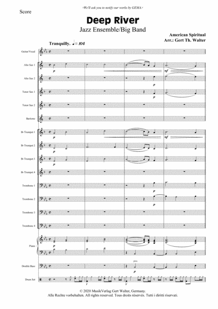 Deep River (arr. Gert Th. Walter)