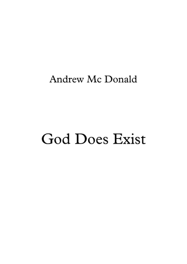 God Does Exist