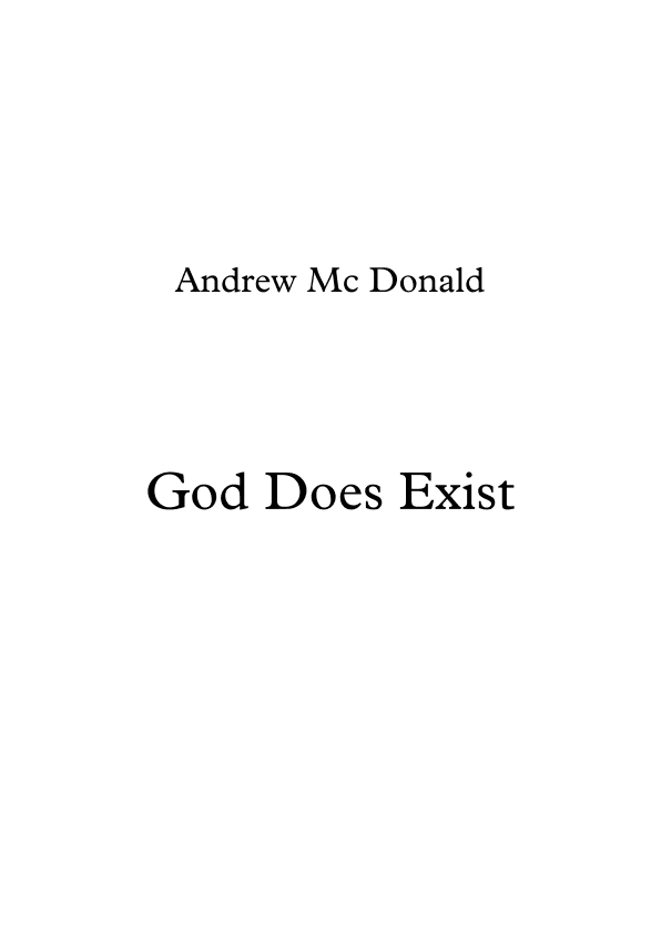 God Does Exist