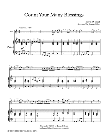 Count Your Many Blessings (arr. James Gilbert)