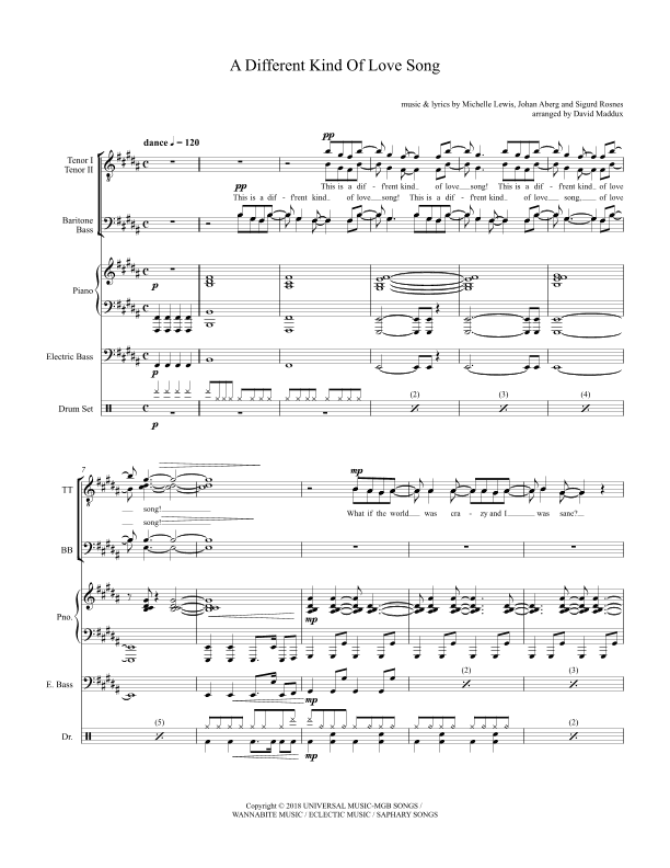 A Different Kind Of Lovesong (arr. David Maddux)