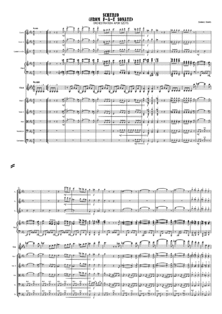 Johannes Brahms: Scherzo from F.A.E Sonate - arrangement for violin solo and small ensemble (arr. Apor Szüts)