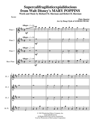 Supercalifragilisticexpialidocious from Walt Disney's MARY POPPINS (arr. Doug Clyde)