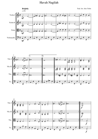 Havah Nagilah (arr. Alex Tinlin)