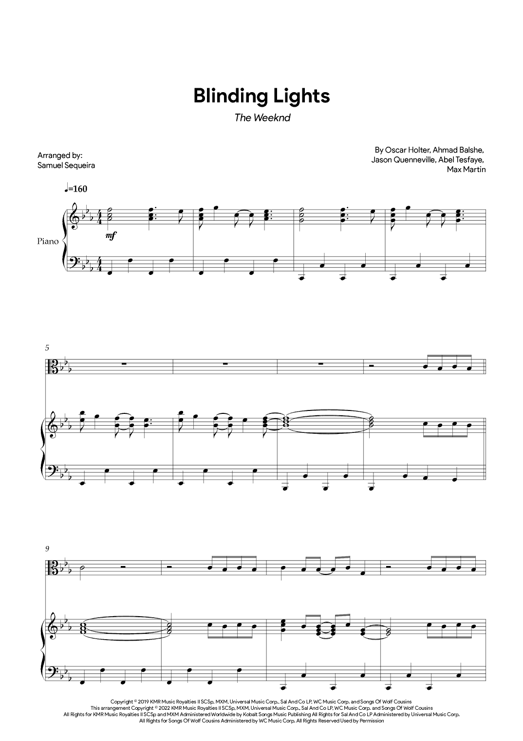 Blinding Lights (arr. Samuel Sequeira)