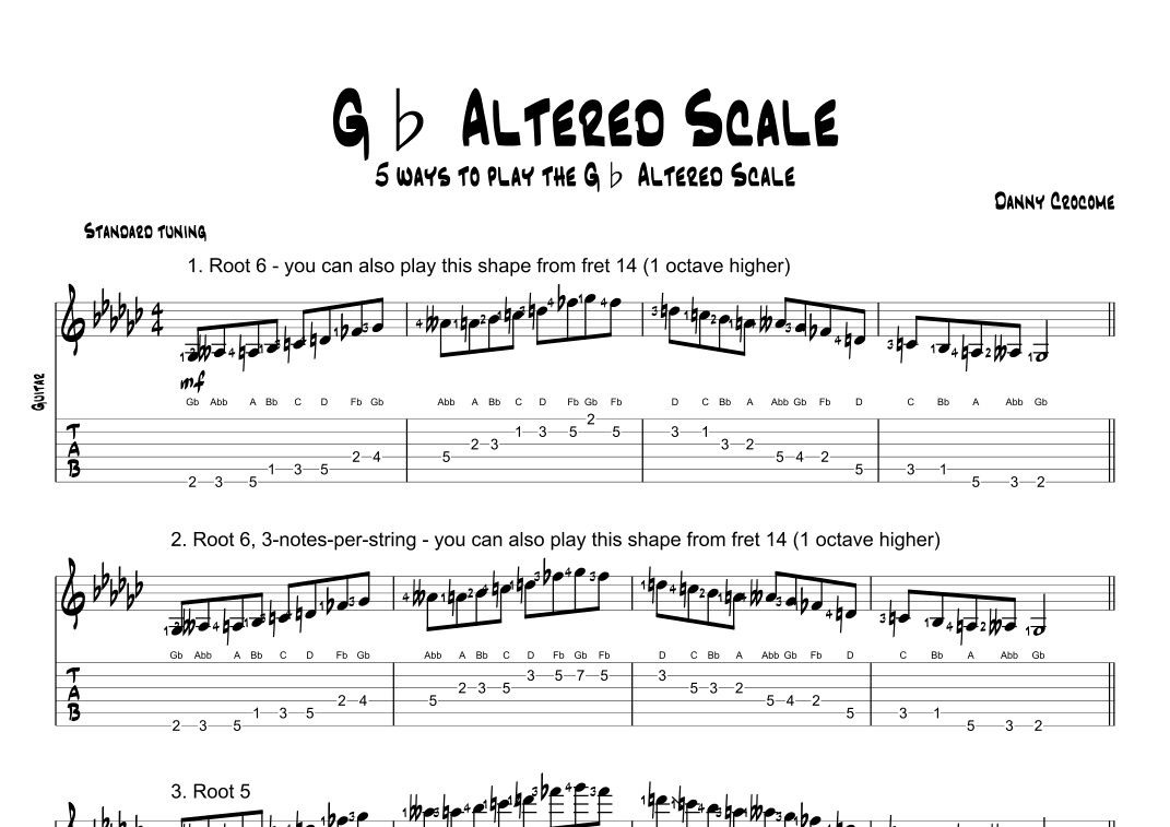 Gb Altered Scale (5 Ways to Play)