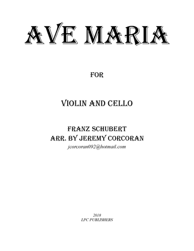 Ave Maria for Violin and Cello (arr. Jeremy Corcoran)