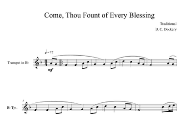 Come, Thou Fount of Every Blessing (Trumpet Solo) (arr. B. C. Dockery)