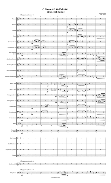 O Come All Ye Faithful (Concert Band) (arr. Jordan Grigg)