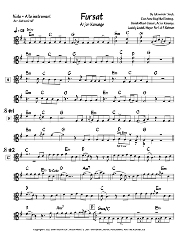 Fursat (arr. Katsumi WF)