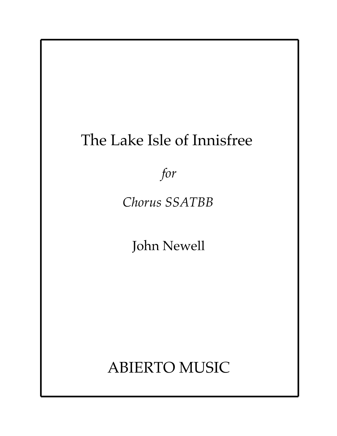 The Lake Isle of Innisfree