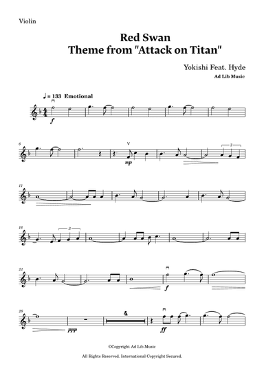 Red Swan (arr. Charles Lam)