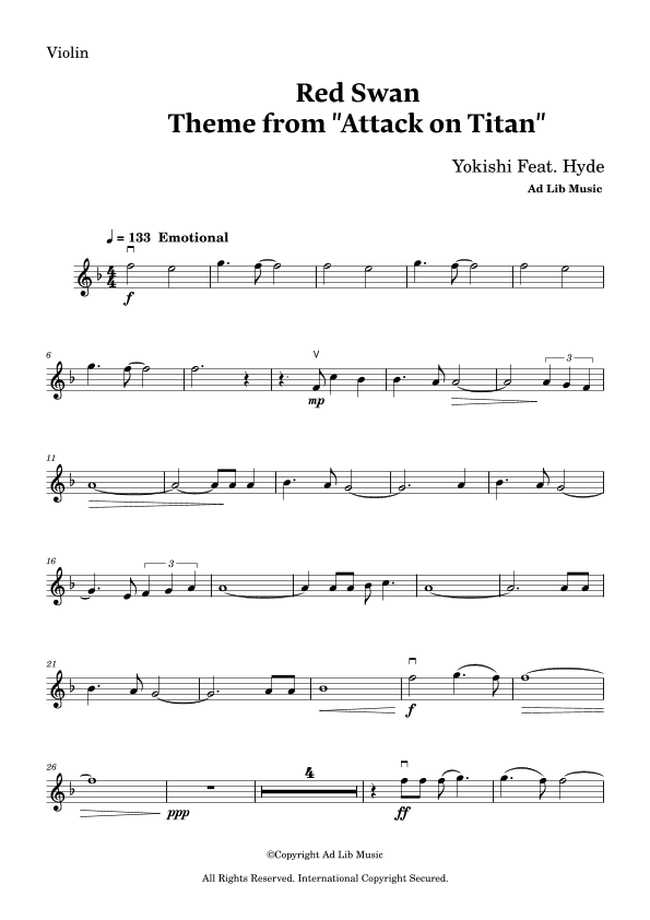 Red Swan (arr. Charles Lam)