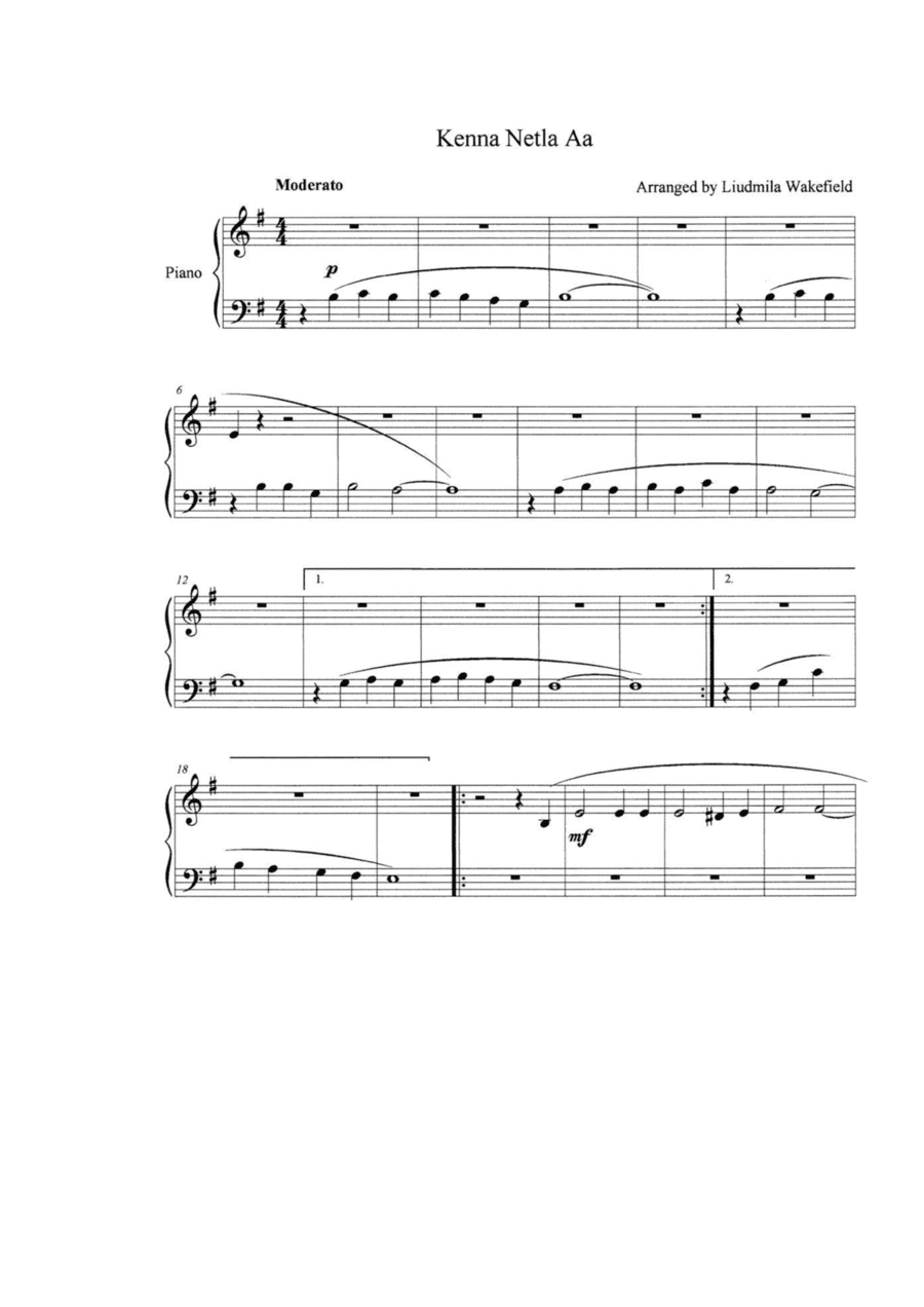 Kenna Netla Aa (arr. Liudmila Waakefield)