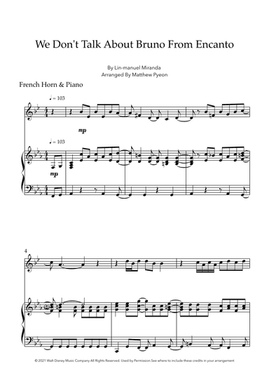 We Don't Talk About Bruno (arr. Matthew pyeon)