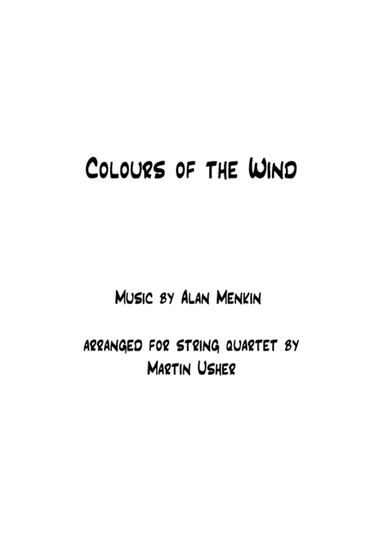 Colors Of The Wind (arr. Martin Usher)