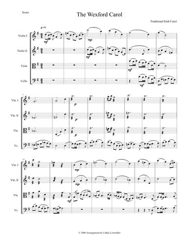 The Wexford Carol (arr. Cathie Lowmiller)