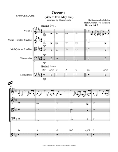 Oceans (where Feet May Fail) (arr. Sherry Lewis)