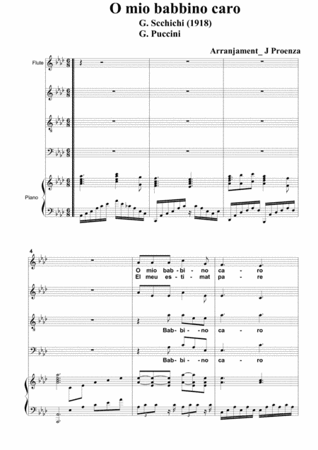 O mio babbino caro (arr. J. Proenza)
