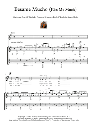 Besame Mucho (Kiss Me Much) (arr. PianoSheetNow)