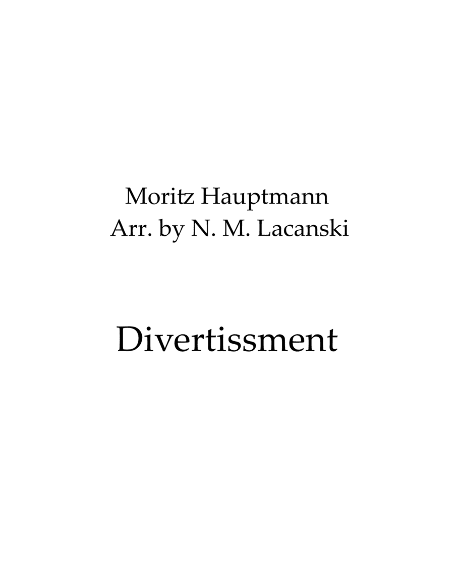 Divertissment I. Grazioso (arr. Nick Lacanski)