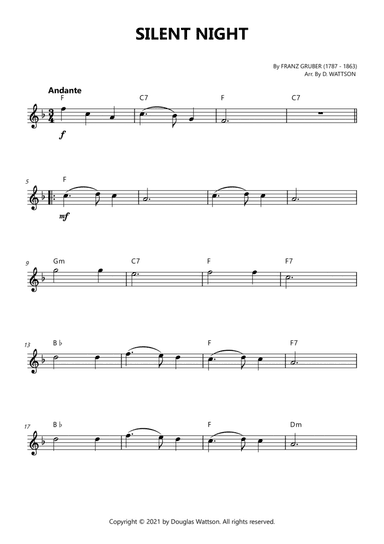 Silent Night (arr. Douglas Wattson)