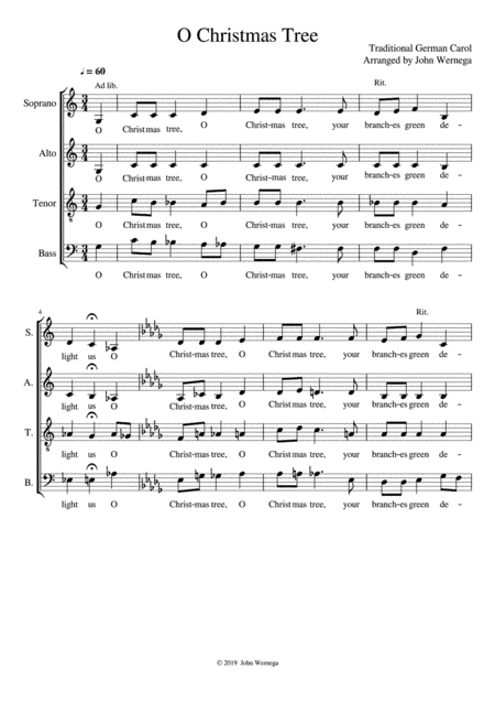 O Christmas Tree (arr. John Wernega)