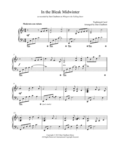 In the Bleak Midwinter (arr. Dan Chadburn)