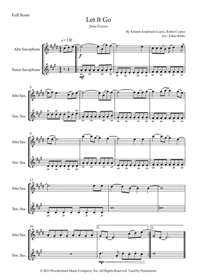 Let It Go (arr. Fabio Britto)