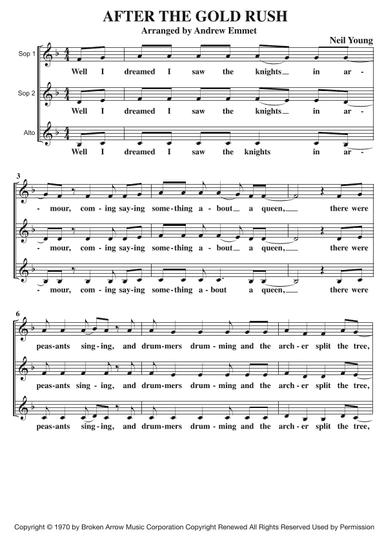 After The Gold Rush (arr. Andrew Emmet)