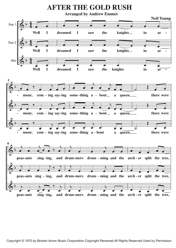 After The Gold Rush (arr. Andrew Emmet)
