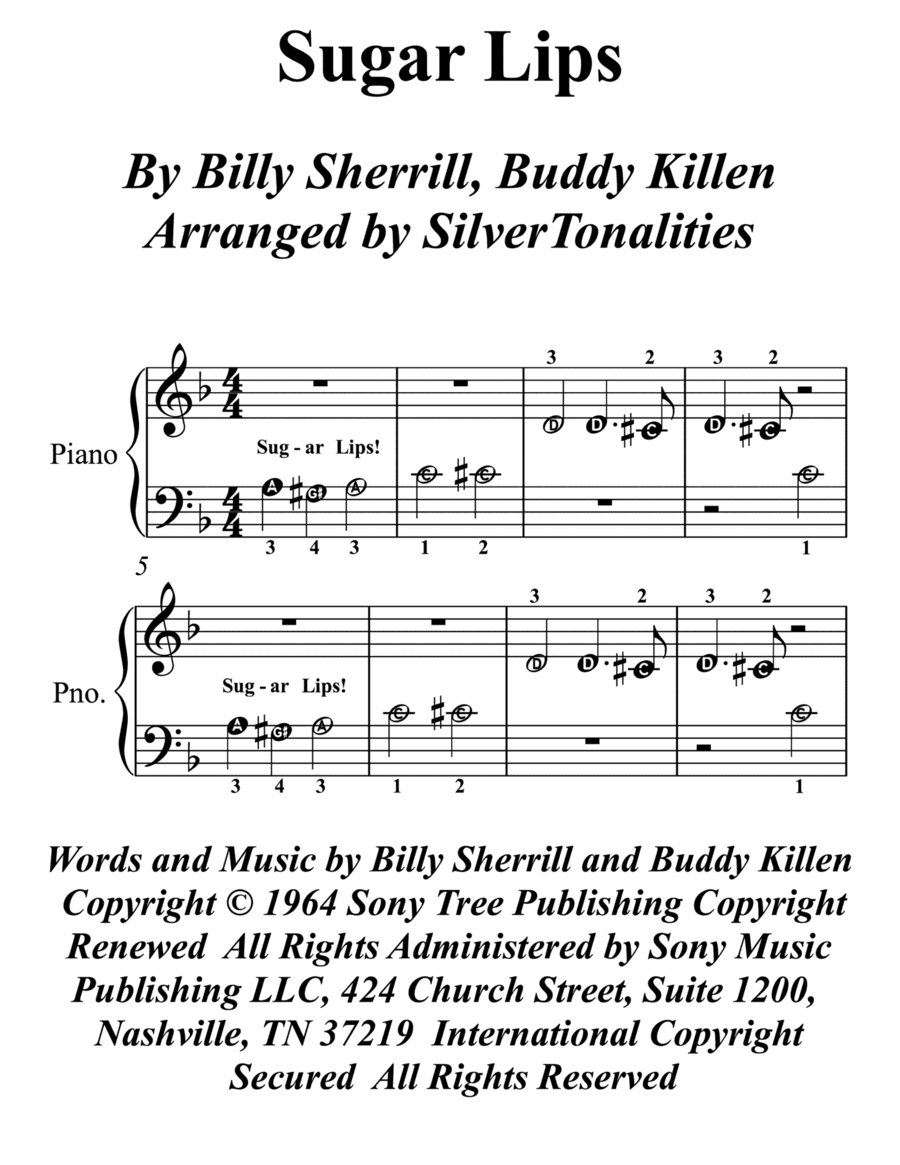 Sugar Lips (arr. SilverTonalities)