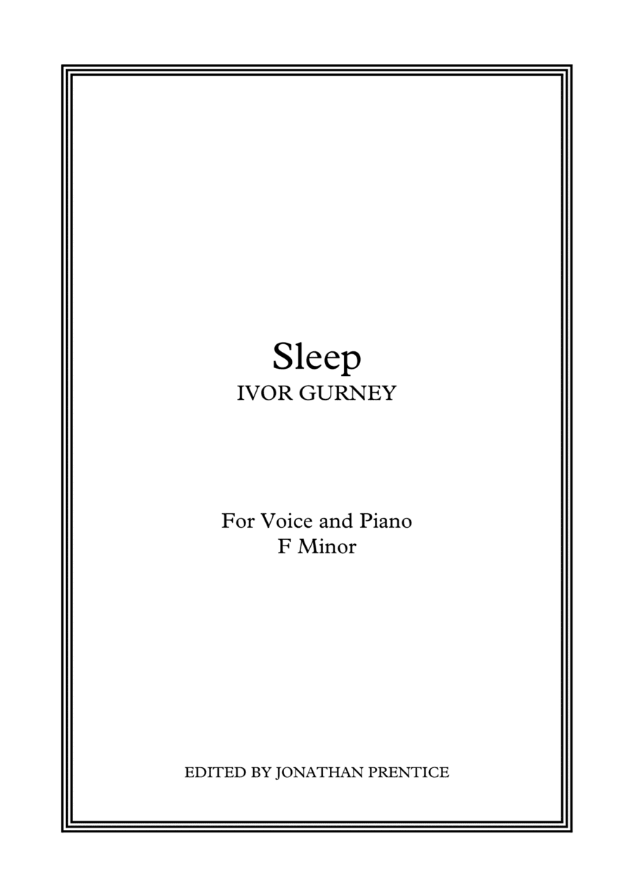 Sleep (F Minor) (arr. Jonathan Prentice)