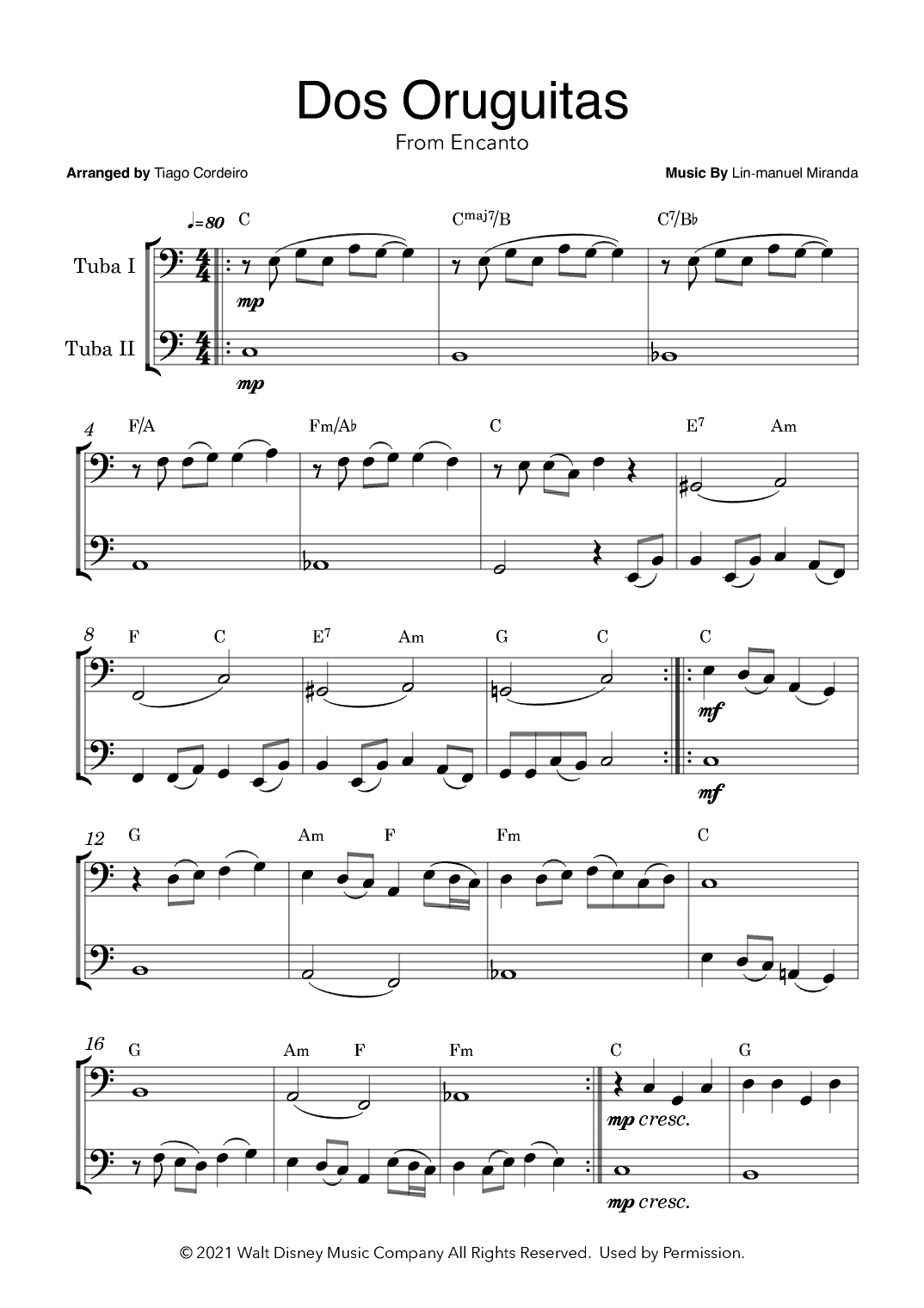 Dos Oruguitas (arr. Tiago Cordeiro)