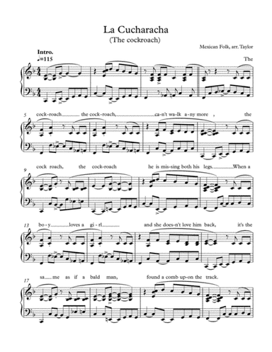 La Cucaracha  (The Cockroach) (arr. Paul Taylor)