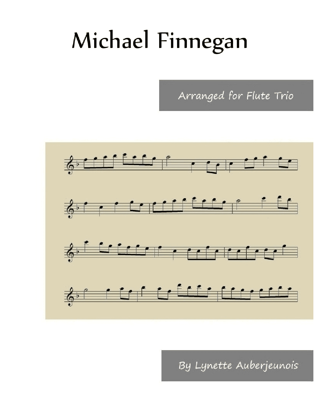 Michael Finnegan - Flute Trio (arr. Lynette Auberjeunois)