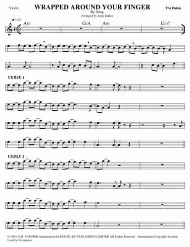 Wrapped Around Your Finger (arr. Jorge Juárez)